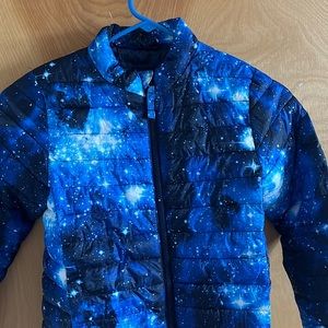 Lands End boys Galaxy print puffer jacket